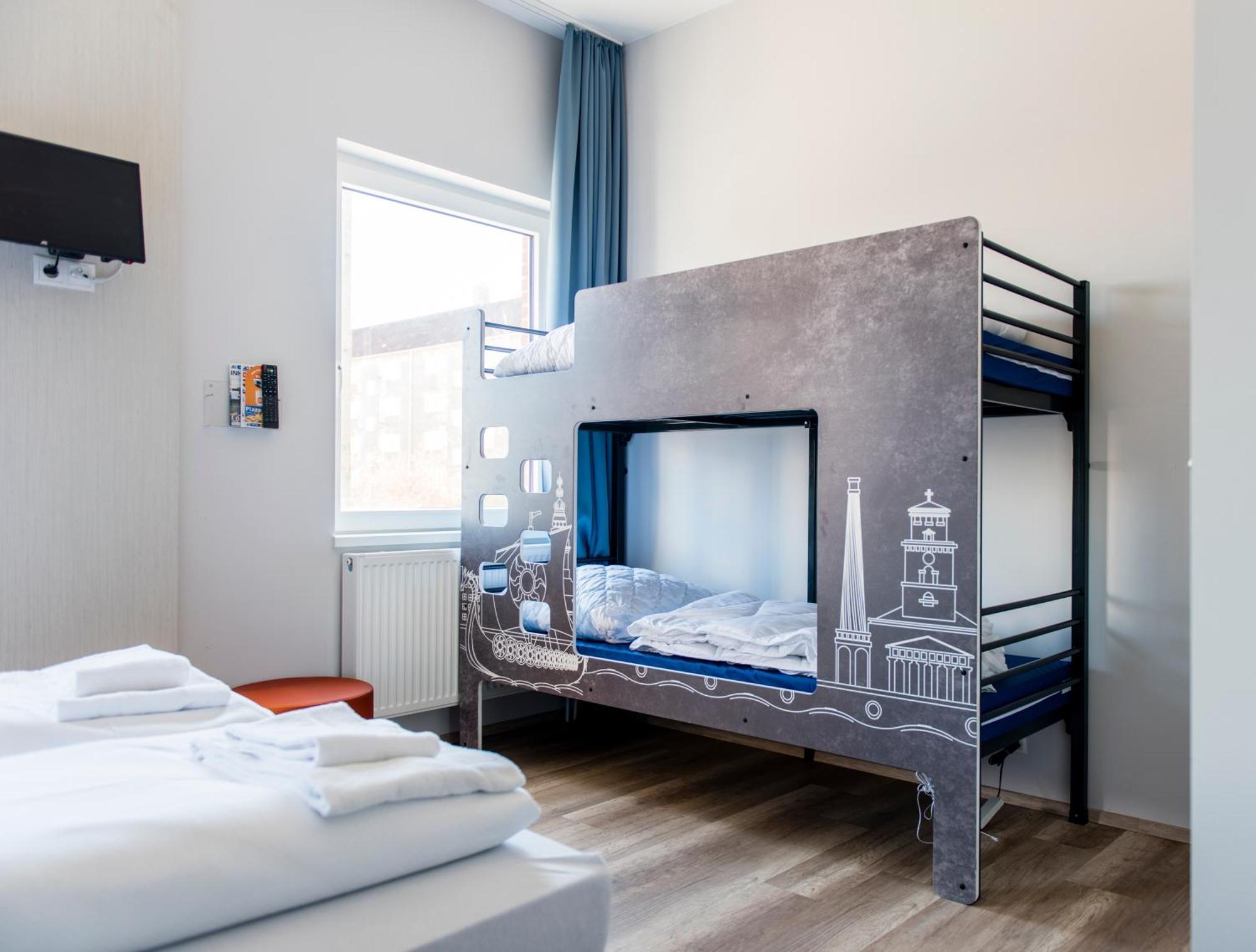 Bed in een Slaapzaal met 4 Bedden